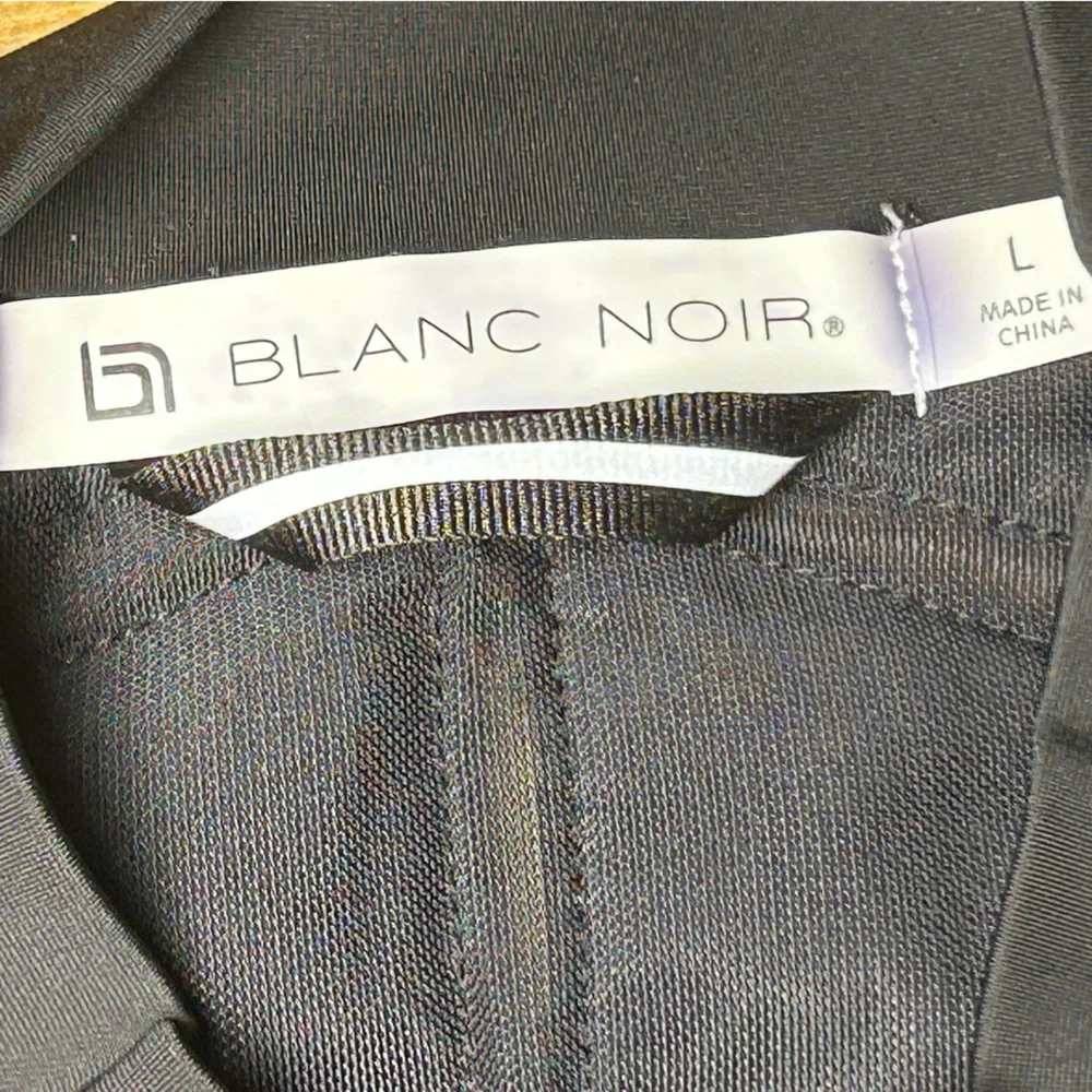 NWT! blanc noir Black Quilted Leather Jacket - Picture 8 of 15